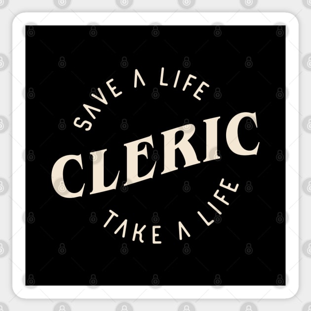 Cleric Save a Life Tabletop RPG Sticker by pixeptional